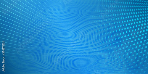 Abstract halftone background made of dots and lines in blue colors