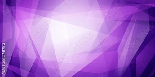 Abstract background of straight intersecting lines and translucent polygons in purple colors