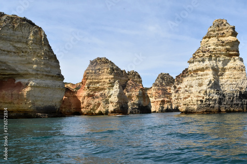 Rock formations at Ponta da piedade, Algarve, Portugal