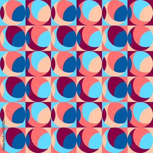 Beautiful of Colorful Circle  Repeated  Abstract  Illustrator Pattern Wallpaper. Image for Printing on Paper  Wallpaper or Background  Covers  Fabrics