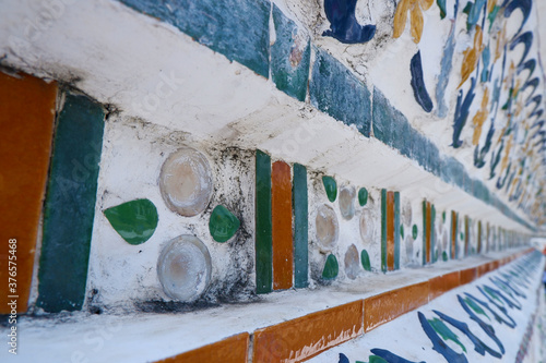 Texture of wall in wat arun, Thailand.