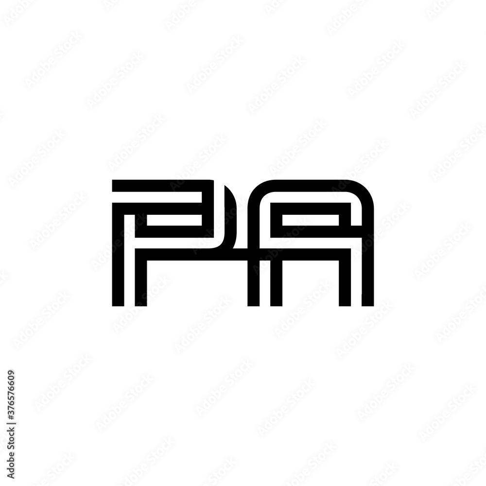 initial letter pa line stroke logo modern initial letter pa line stroke logo modern