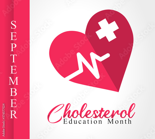 Vector graphic of national cholesterol education month good for national cholesterol education month celebration. flat design. flyer design.flat illustration.