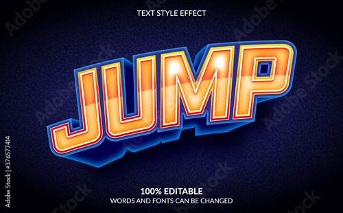 Editable Text Effect, Jump Text Style