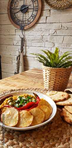 Plat typique tunisien Kafteji