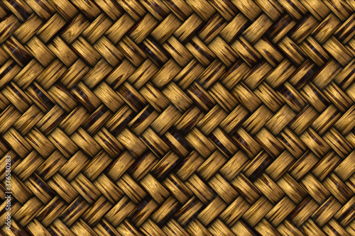 Rattan texture  detail handcraft bamboo weaving background. Brown wicker basket illustration
