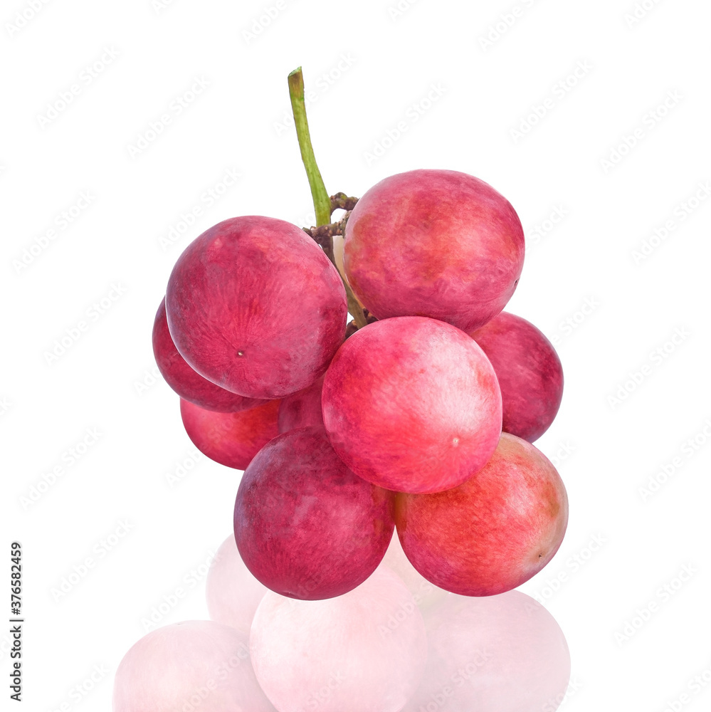 red grapes isolated on white background. red grapes isolated on white background.