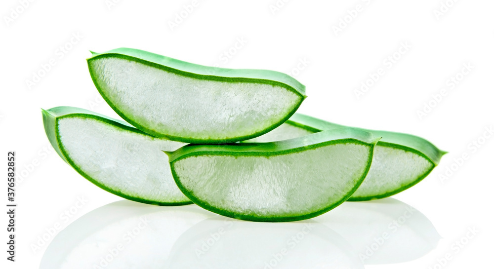 aloe vera isolated on white background