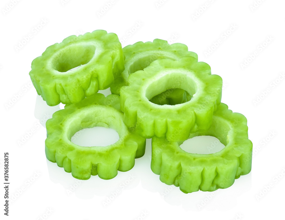 Bitter melon isolated on a white background