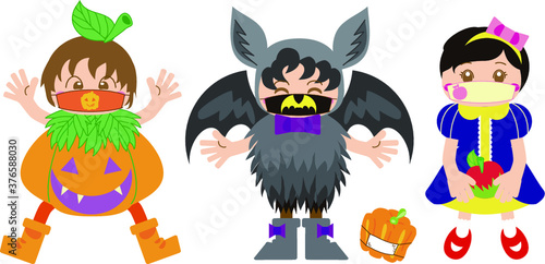 マスクして仮装してハロウィンパーティ