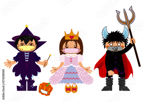 マスクして仮装してハロウィンパーティ