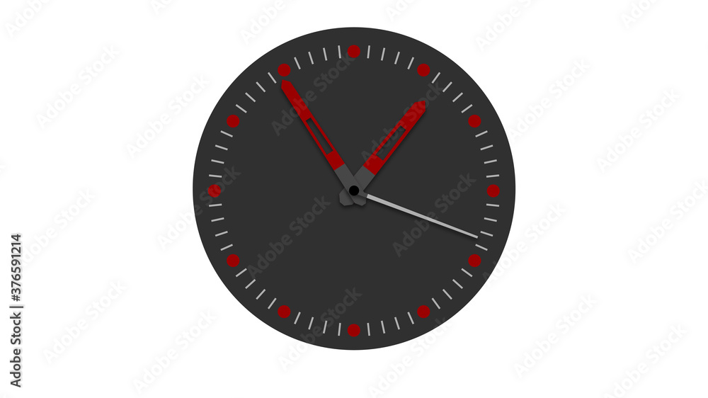 Classic clock isolated on white, front view Classic clock isolated on white, front view