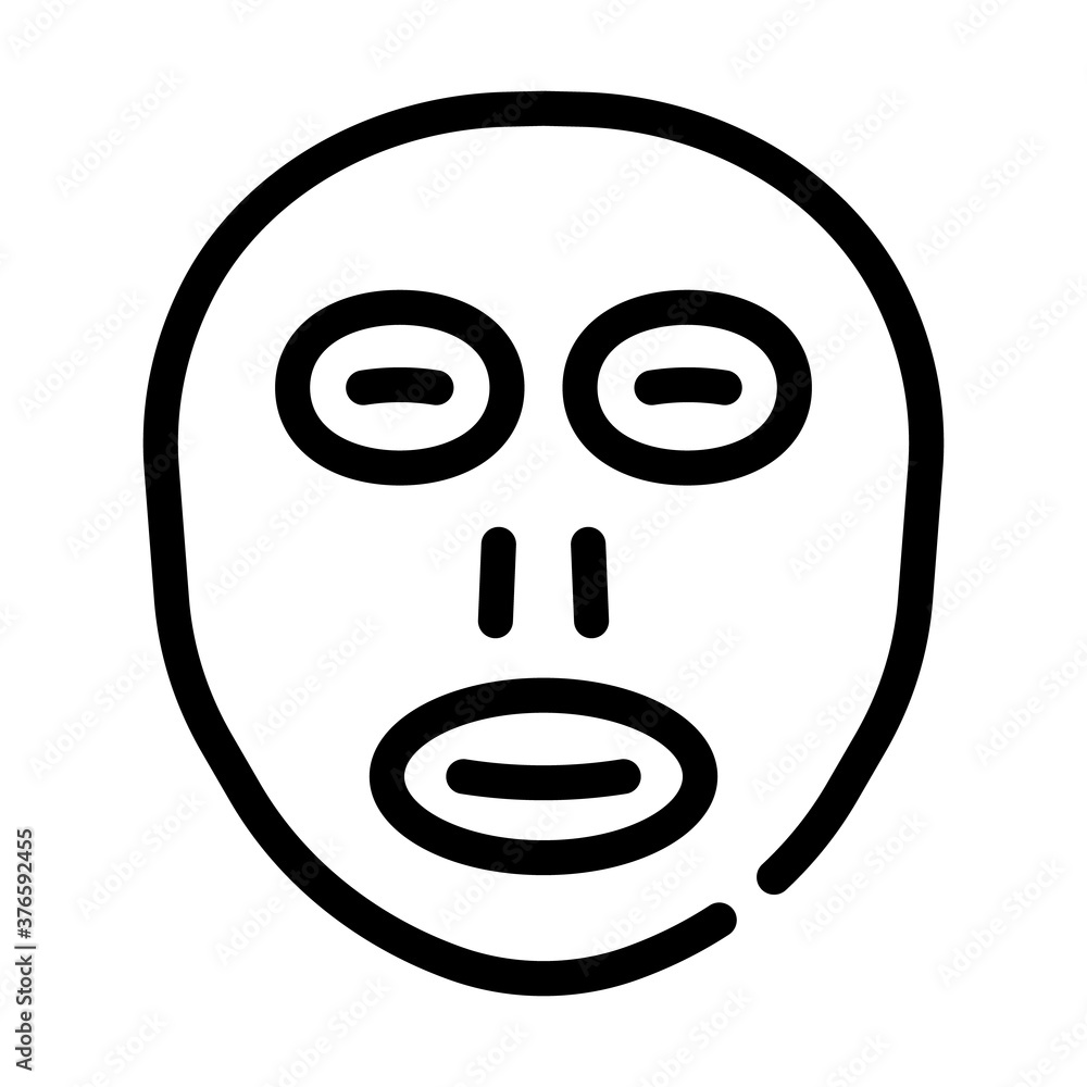 facial sunscreen mask line icon vector illustration facial sunscreen mask line icon vector illustration