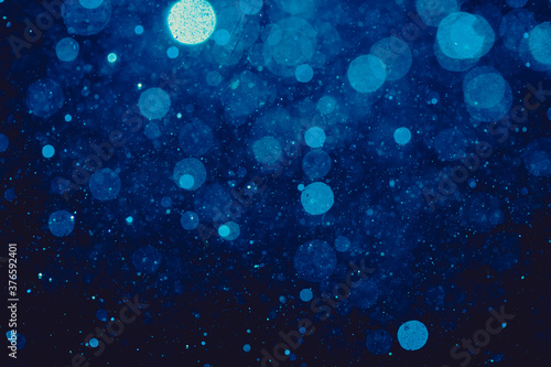 blue bokeh of lights