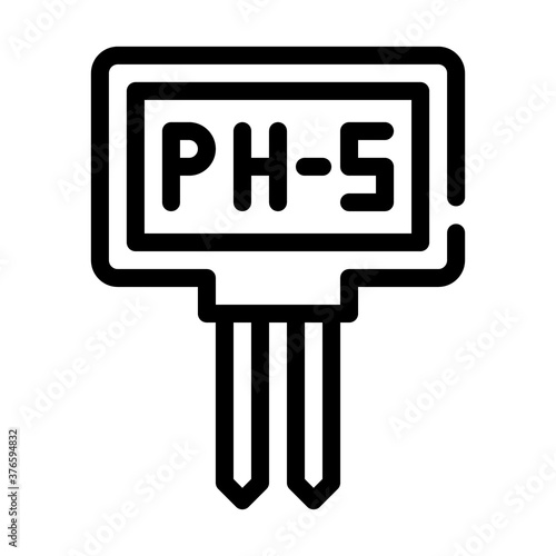 ph meter measuring equipment line icon vector illustration