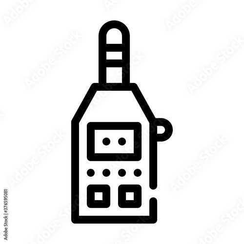 vibrometer measuring equipment line icon vector illustration