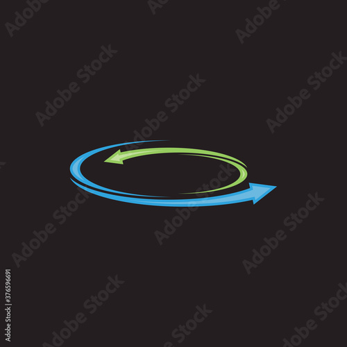 Arrow neon glow vector illustration design template