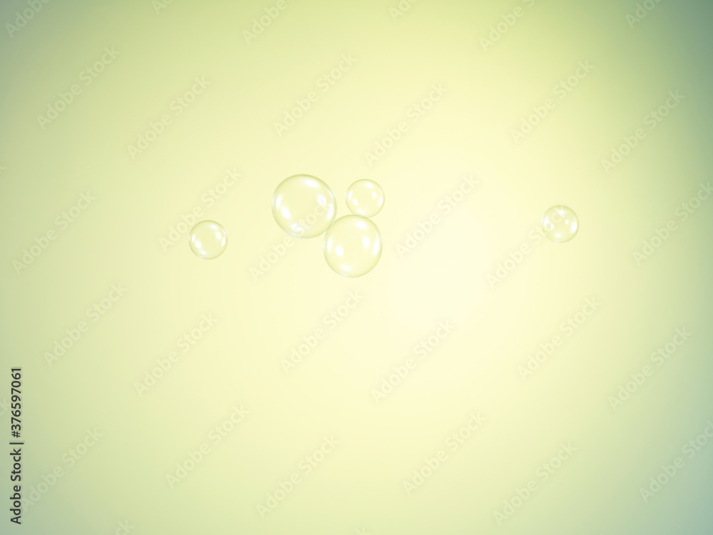 Soap bubbles on yellow background Soap bubbles on yellow background