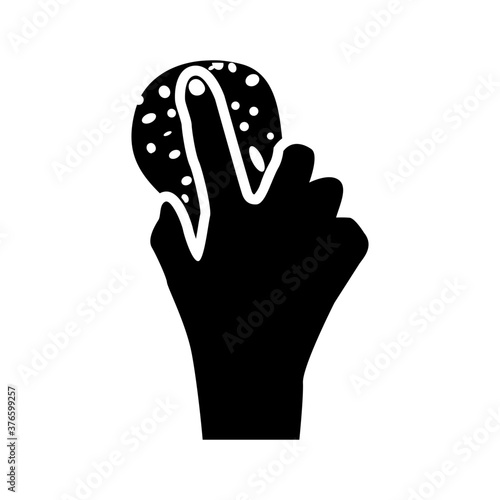 Hand Holding Sponge 