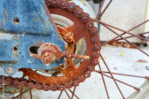 old rusty wheel