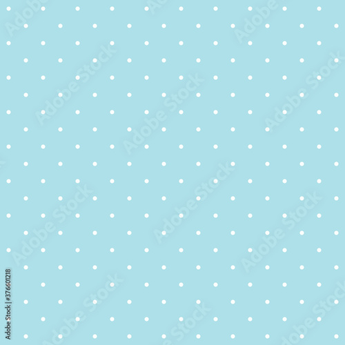 Polka dot pattern on light blue background, vector illustration 