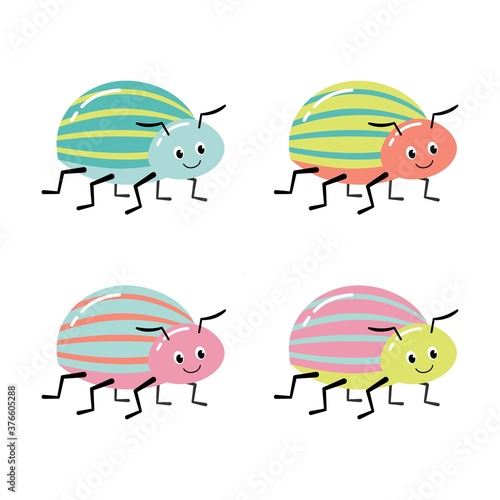 Insect vector collection. Insect icons. Vector illustration on a white background.
