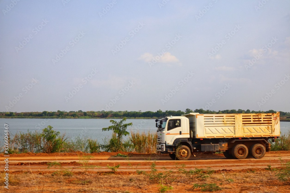 Fototapeta premium truck on the road