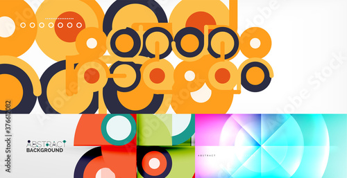 Set of abstract backgrounds for covers  banners  flyers and posters and other templates