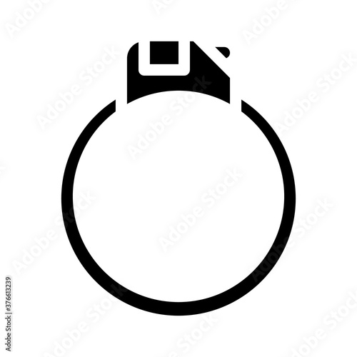 circometer measuring equipment glyph icon vector illustration