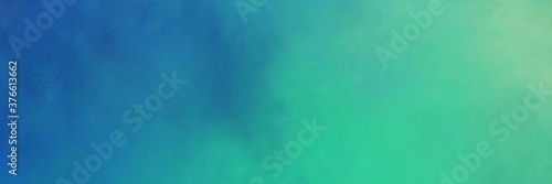 abstract colorful gradient background and light sea green, strong blue and teal blue colors. can be used as card, banner or header
