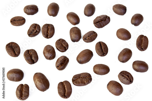 Coffee beans isolated on white background