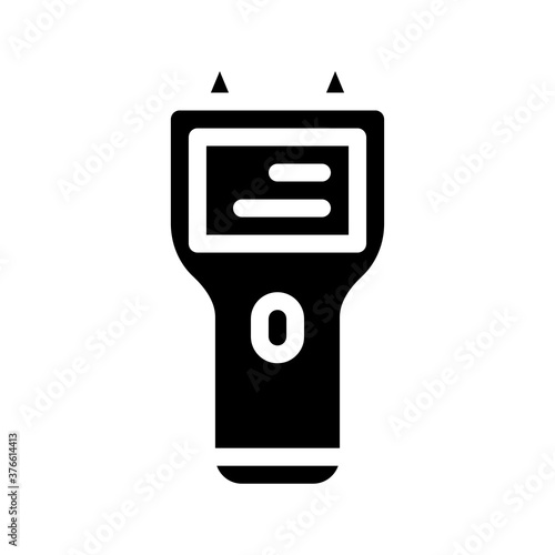 moisture meter for wood glyph icon vector illustration
