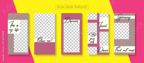 Social Stories Cool Vector Layout.