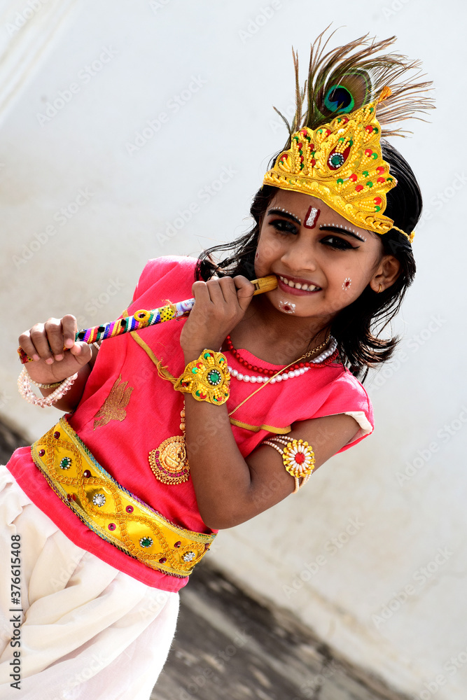 Lord Krishna Makeup Stock Photo Adobe Stock