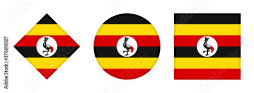 Free Download uganda flag icon set. isolated on white background - GFXLoad