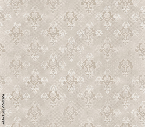 Damask seamless pattern, vintage wallpaper design