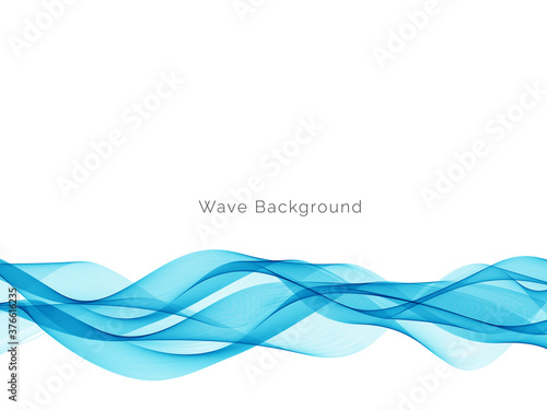 Fototapeta Naklejka Na Ścianę i Meble -  Blue wave design minimal motion background