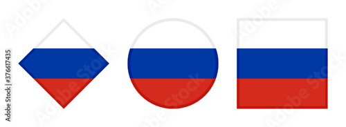 russia flag icon set. isolated on white background 