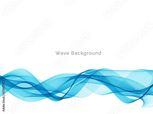 Blue wave design background © JupiterArts