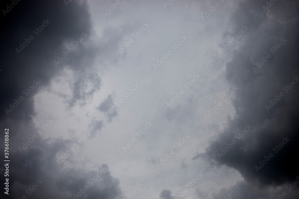 Dark sky and gray clouds storm coming, soft focus Dark sky and gray clouds storm coming, soft focus