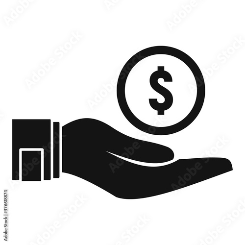 Crowdfunding keep money icon. Simple illustration of crowdfunding keep money vector icon for web design isolated on white background