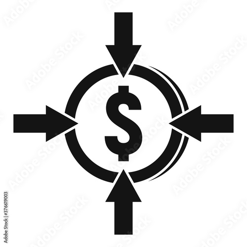 Crowdfunding money convert icon. Simple illustration of crowdfunding money convert vector icon for web design isolated on white background