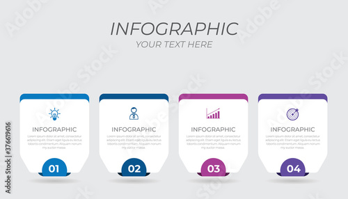 Business infographic element with 6 options, steps, number vector template design	
