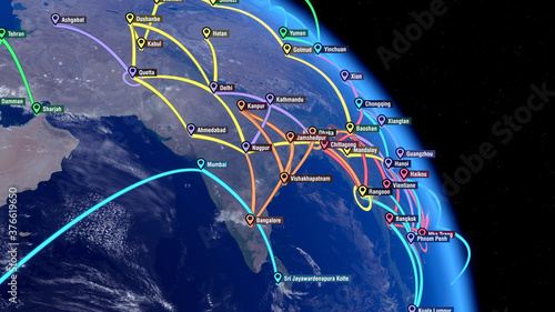 Foto Global Communications - Destinations over Asia