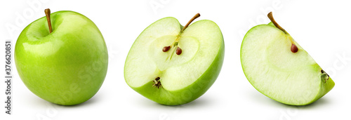 Fotografiet Green apple isolate