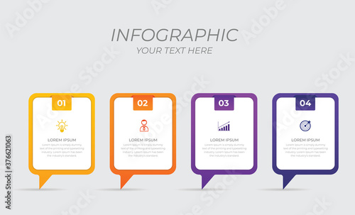 Business infographic element with 6 options, steps, number vector template design	