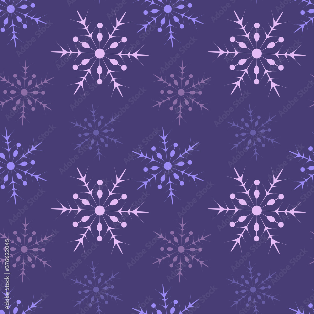 Snowflakes. Seamless vector pattern on a blue background. Snowflakes. Seamless vector pattern on a blue background.