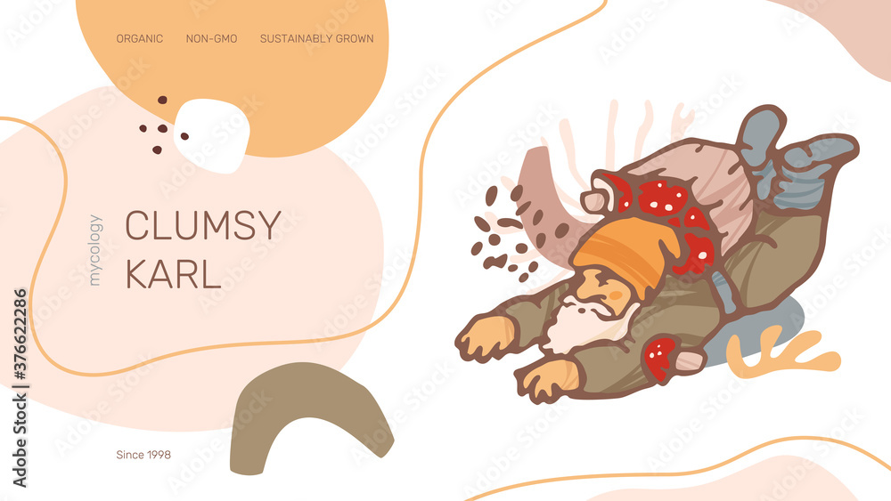 Fototapeta premium Clumsy Karl Banner Template