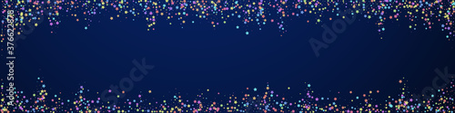 Festive wondrous confetti. Celebration stars. Colo