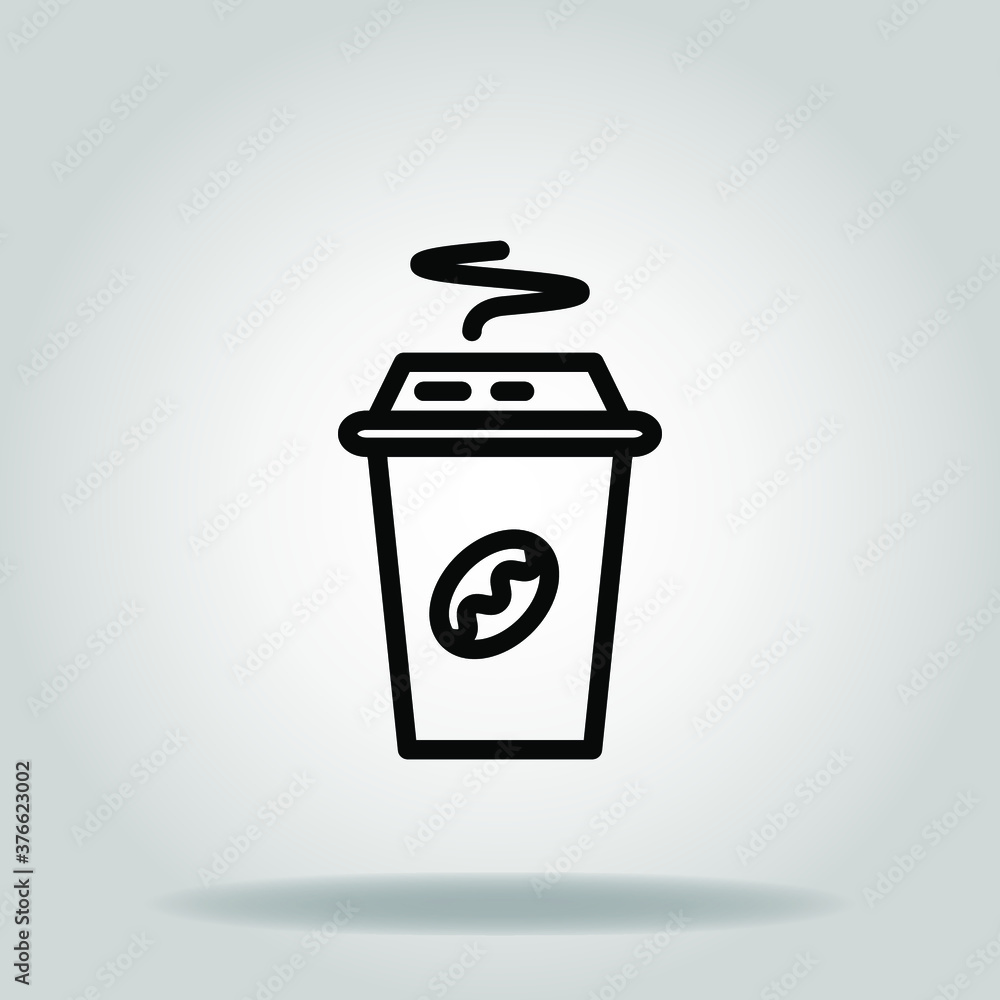 coffee cup icon or logo in outline
coffee cup icon or logo in outline